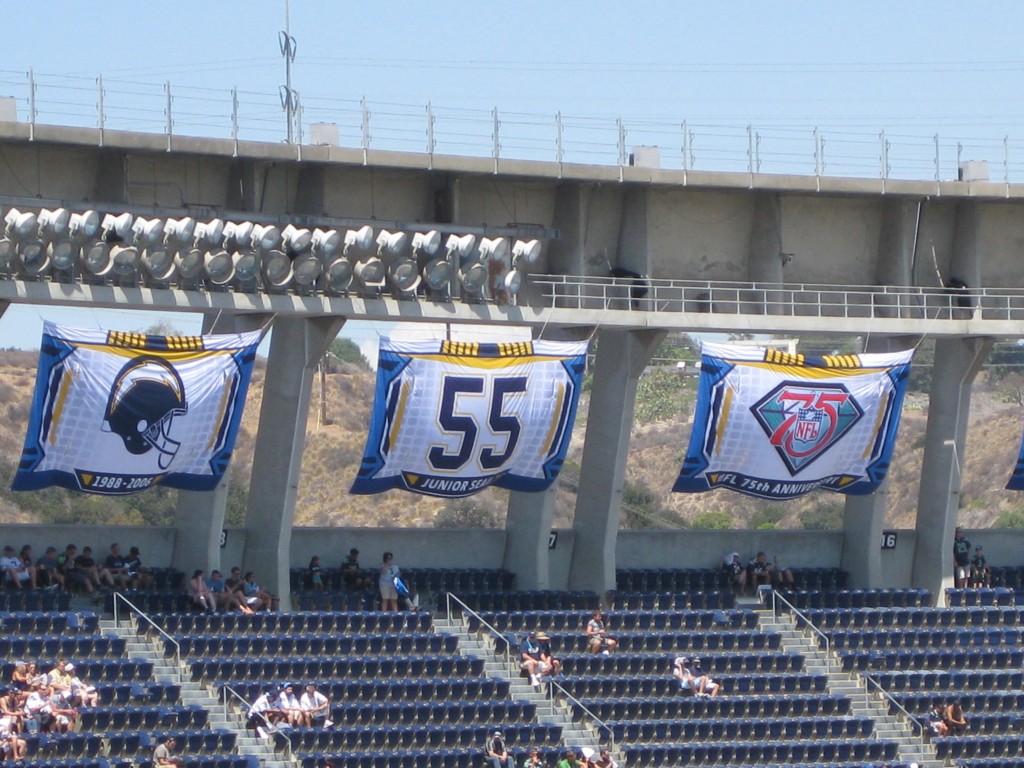 Qualcomm Stadium banners
