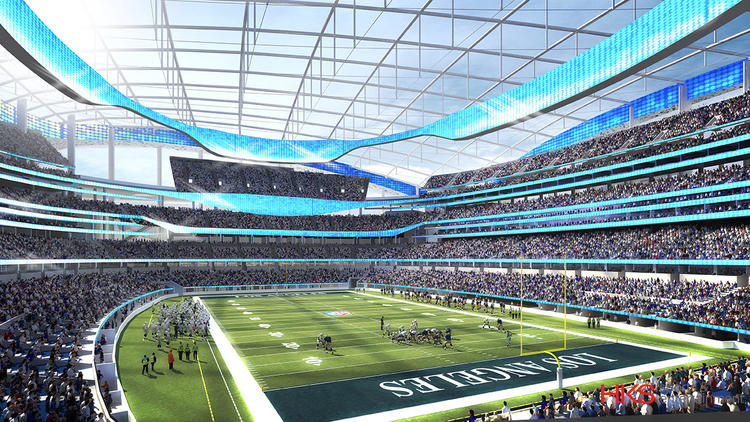 Inglewood stadium rendering (HKS via Los Angeles Times)