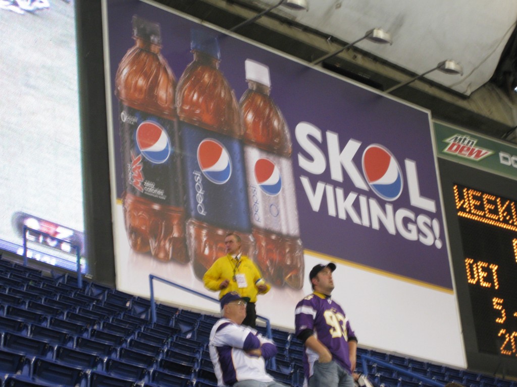 Metrodome Minnesota Vikings billboard