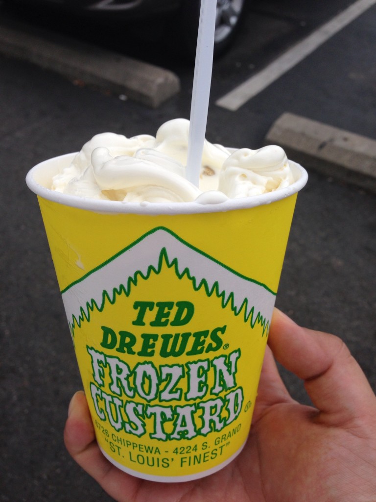 "Concrete" from Ted Drewes Frozen Custard St. Louis sports teams travel guide