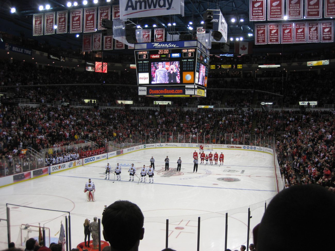 Joe Louis Arena with Cobo Center, Detroit