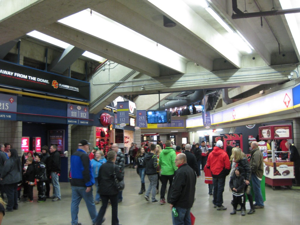 Concourse at the Scotiabank Saddledome, home of the Calgary Flames