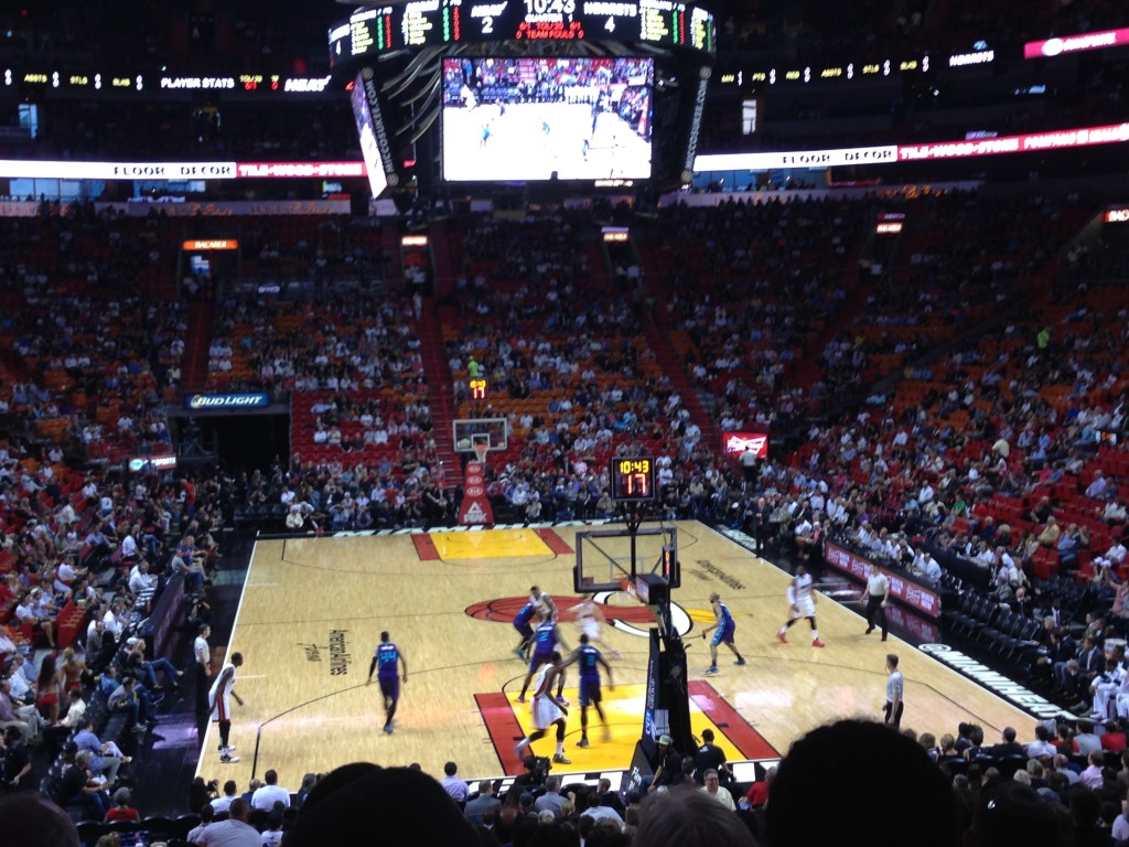 The Miami Heat in action at Miami-Dade Arena