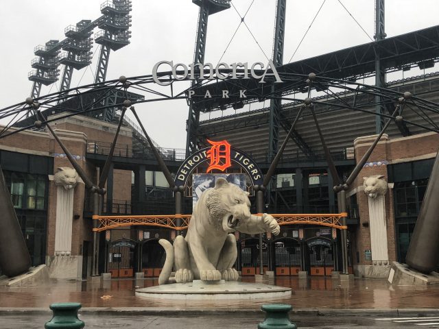 Comerica Park Detroit Tigers events tickets parking hotels seating food
