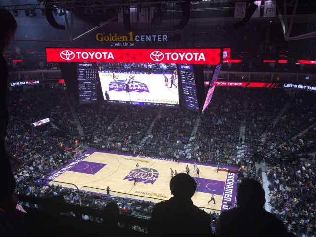 Overlooking the floor at Golden 1 Center, home of the Sacramento Kings