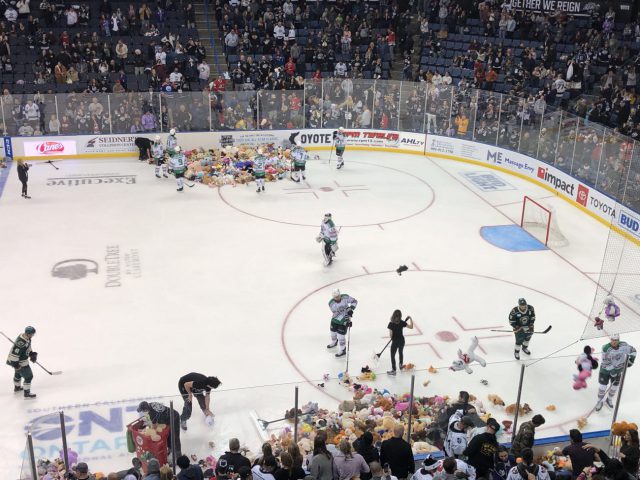 Teddy Bear Toss Ontario Reign