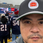 The author takes a selfie in the concourse at Gillette Stadium in Foxborough, Massachusetts