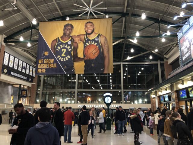 Atrium at Gainbridge Fieldhouse, home of the Indiana Pacers