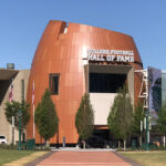 Main entrance to the College Football Hall of Fame in Atlanta