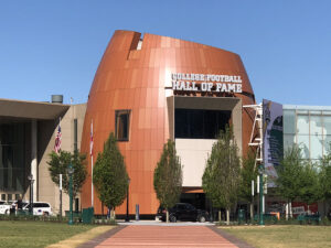 Main entrance to the College Football Hall of Fame in Atlanta