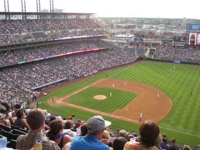 View from the upper deck at Coors Field, home of the Colorado Rockies