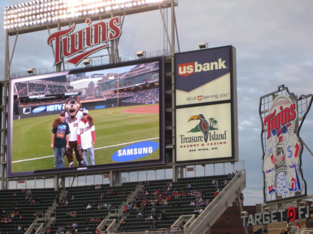 Videoboard at Target Field, home of the Minnesota Twins