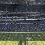 Panoramic view of Lucas Oil Stadium, home of the Indianapolis Colts
