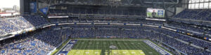 Panoramic view of Lucas Oil Stadium, home of the Indianapolis Colts
