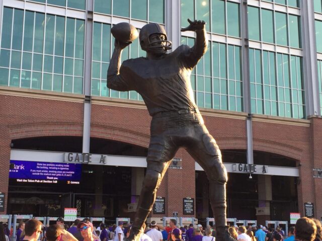 Johnny Unitas statue at M&T Bank Stadium, home of the Baltimore Ravens