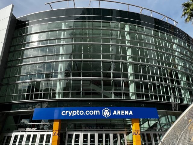 Exterior of Crypto.com Arena in Los Angeles