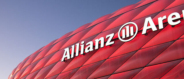 Exterior of Allianz Arena in Munich, home of FC Bayern Munich