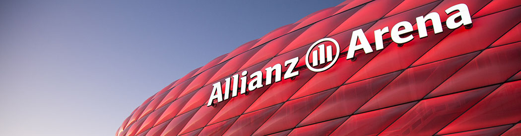 Exterior of Allianz Arena in Munich, home of FC Bayern Munich