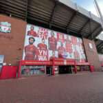 Entrance to the Kop end at Anfield, home ground of Liverpool FC