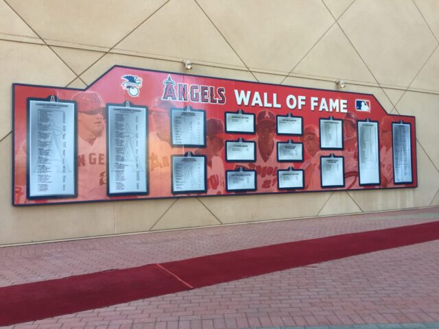 The Los Angeles Angels Wall of Fame at Angel Stadium of Anaheim