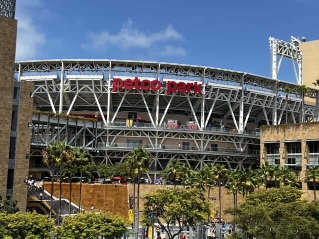 Exterior signage at Petco Park, home of the San Diego Padres