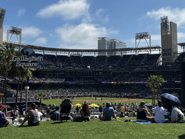 View of the field from Gallagher Square at Petco Park, home of the San Diego Padres