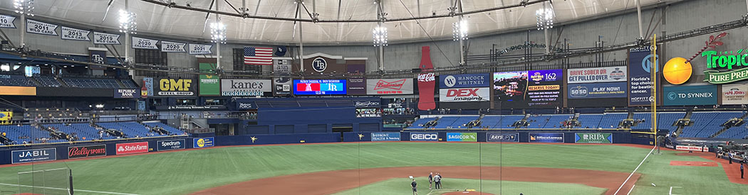 View of Tropicana Field, home of the Tampa Bay Rays
