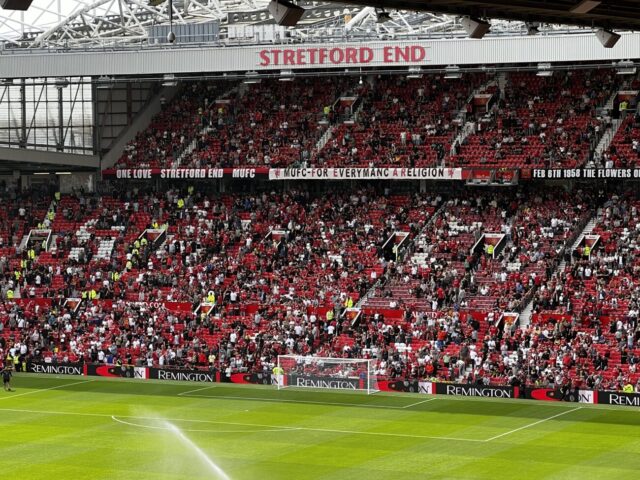 The Stretford End at Old Trafford, home of Manchester United