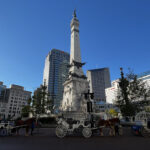 The Soldiers and Sailors Monument in downtown Indianapolis