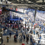 Standing-room area at Lucas Oil Stadium, home of the Indianapolis Colts
