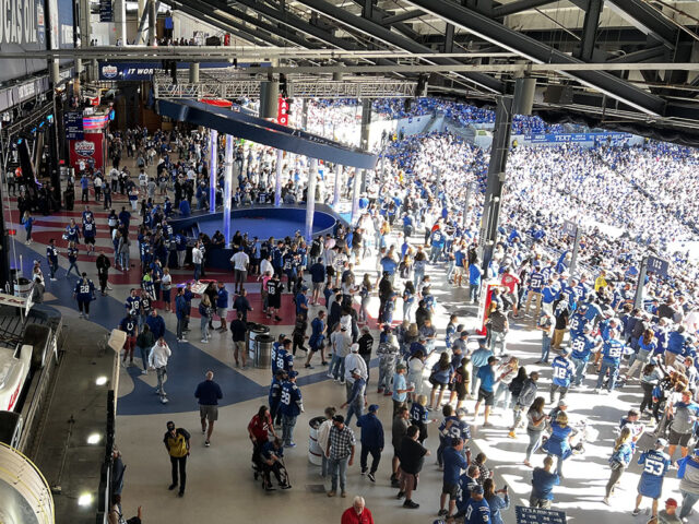 Standing-room area at Lucas Oil Stadium, home of the Indianapolis Colts