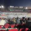 View of the temporary track at the Los Angeles Memorial Coliseum for NASCAR's Clash at the Coliseum