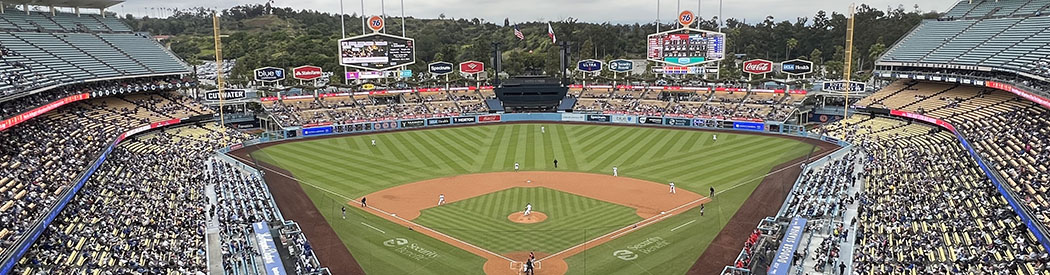 Panoramic view of Dodger Stadium in Los Angeles