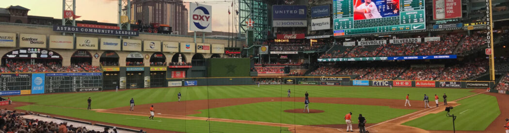 View of the field at Minute Maid Park in Houston