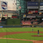 View of the field at Minute Maid Park in Houston