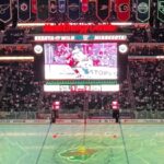 Panoramic view of the rink at Xcel Energy Center in St. Paul, Minnesota