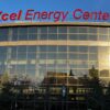 Exterior of the Xcel Energy Center in St. Paul, Minnesota, as viewed from Fort Road