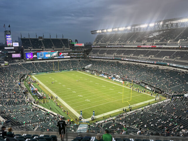 View from the southwest corner of Lincoln Financial Field in Philadelphia