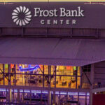 Exterior view of the Frost Bank Center arena in San Antonio, Texas