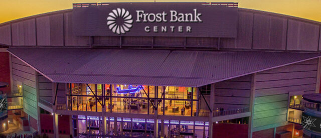 Exterior view of the Frost Bank Center arena in San Antonio, Texas