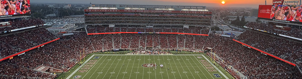 Panoramic view of Levi's Stadium in Santa Clara, California