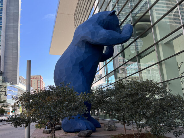 Big Blue Bear statue at the Denver Convention Center