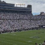 Panoramic view of the field at Folsom Field in Boulder, Colorado