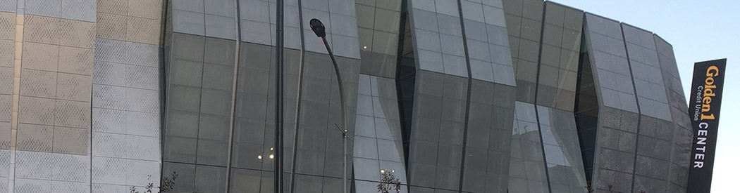 Exterior of the Golden 1 Center arena in Sacramento, California