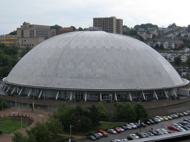 Exterior view of the Pittsburgh Civic Arena