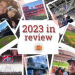 Photo collage of 2023 stadium and travel visits on Itinerant Fan