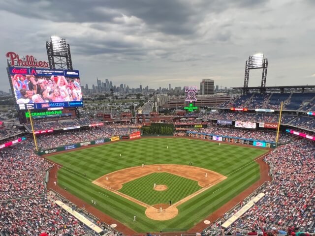 View of the field at Citizens Bank Park during a Philadelphia Phillies game