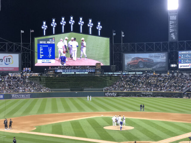 View from the main concourse at Guaranteed Rate Field in Chicago