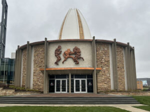 The main building of the Pro Football Hall of Fame complex in Canton, Ohio