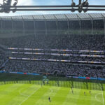 Overview of the field at Tottenham Hotspur Stadium in London
